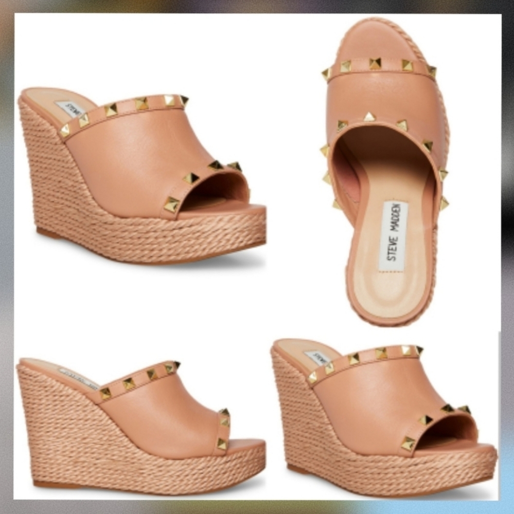 STEVE Madden Manners, Leather Wedge platform sandals